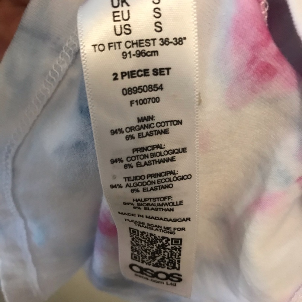 Asos T-Shirt Muscle Fit Tie Dye Custom New - Picture 12 of 15